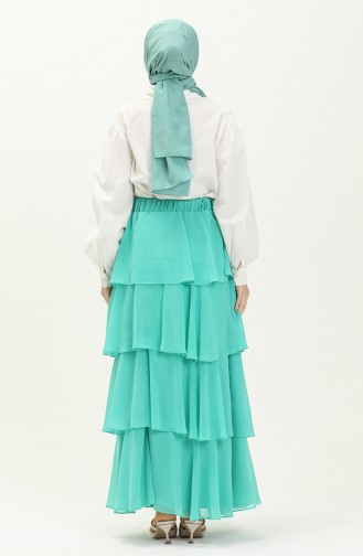 Tiered Chiffon Skirt 1001-01 Mint Green 1001-01