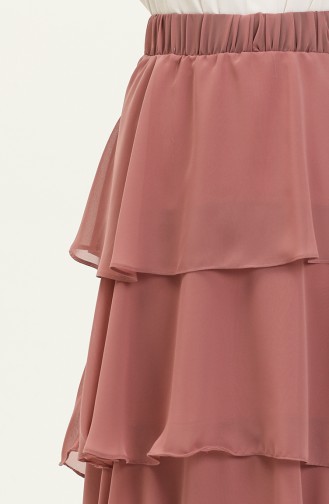 Tiered Chiffon Skirt 1001-04 Dusty Rose 1001-04