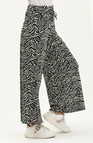 Pantalon en Viscose 1027B-01 Noir 1027B-01