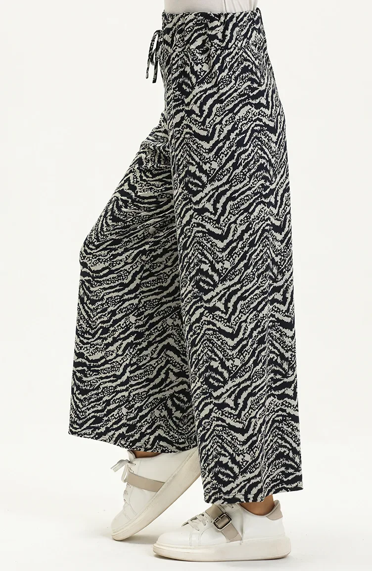 Pantalon en Viscose 1027B-02 Bleu Marine 1027B-02