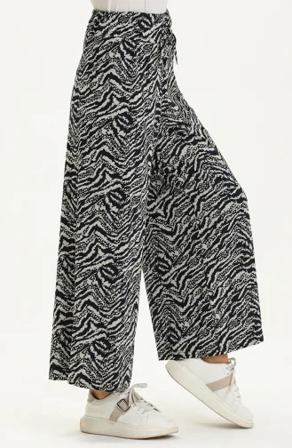 Pantalon en Viscose 1027B-02 Bleu Marine 1027B-02
