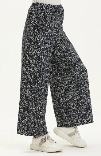 Pantalon en Viscose 1027H-02 Bleu Marine 1027H-02