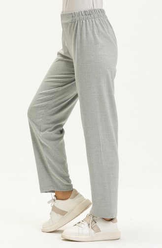 Elastic Waist Pants 2034A-02 Gray 2034A-02