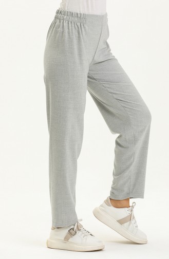 Elastic Waist Pants 2034A-02 Gray 2034A-02