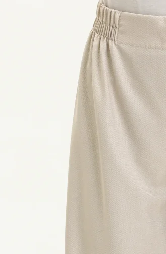 Hose mit elastischem Bund und weitem Bein 2951-14 Beige 2951-14