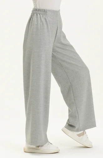 Hose mit weitem Bein und elastischer Taille 2951A-02 Grau 2951A-02
