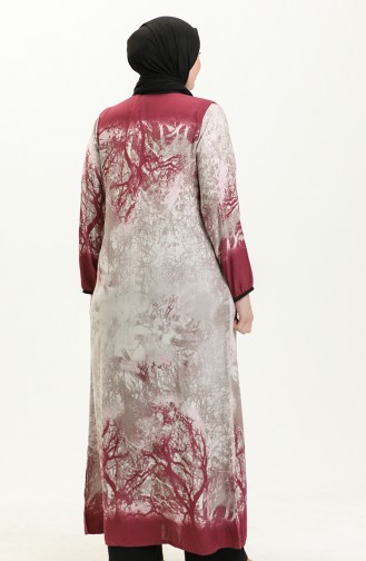 Pamuklu Fermuarlı Ferace 00012-01 Pembe