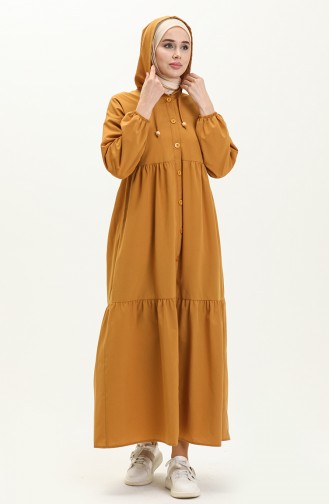 Terry Cotton Hooded Dress 24Y8884-09 Mustard 24Y8884-09