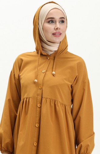 Terry Cotton Hooded Dress 24Y8884-09 Mustard 24Y8884-09