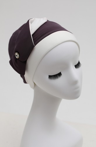 Aubergine Praktischer Turban 9029-18