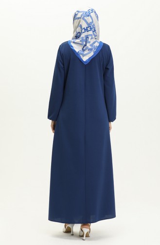 Kleid mit elastischen Ärmeln 2052-04 Indigo 2052-04