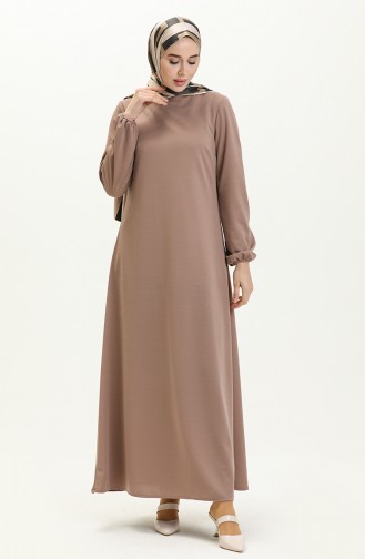 Kleid mit elastischen Ärmeln 2052-05 Nerz 2052-05