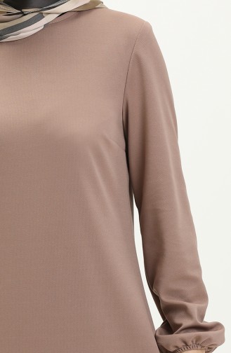 Kleid mit elastischen Ärmeln 2052-05 Nerz 2052-05