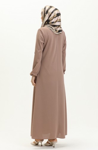 Kleid mit elastischen Ärmeln 2052-05 Nerz 2052-05