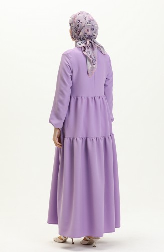 Shirred Detail Dress 2053-02 Lilac 2053-02