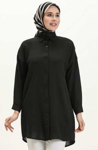 Bat Sleeve Buttoned Tunic 24Y8847-07 Black 24Y8847-07