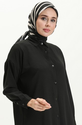 Bat Sleeve Buttoned Tunic 24Y8847-07 Black 24Y8847-07