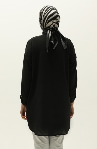 Bat Sleeve Buttoned Tunic 24Y8847-07 Black 24Y8847-07