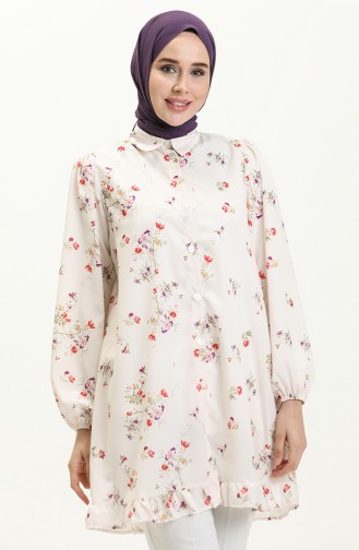 Digital Print Tunic 24Y8880-04 Ecru 24Y8880-04