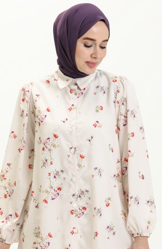 Digital Print Tunic 24Y8880-04 Ecru 24Y8880-04