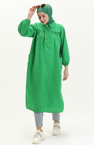 Terikoton Tunik 24Y8883-02 Zümrüt Yeşili 24Y8883-02