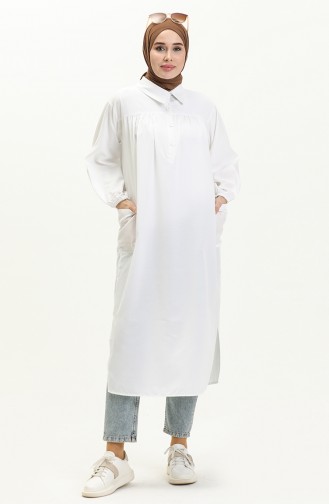 Terikoton Tunik 24Y8883-10 Beyaz 24Y8883-10