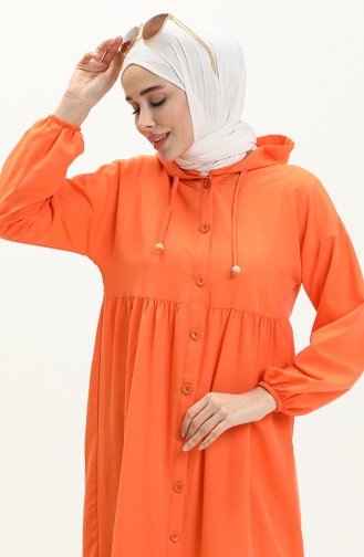 Terry Cotton Hooded Dress 24Y8884-08 Orange 24Y8884-08