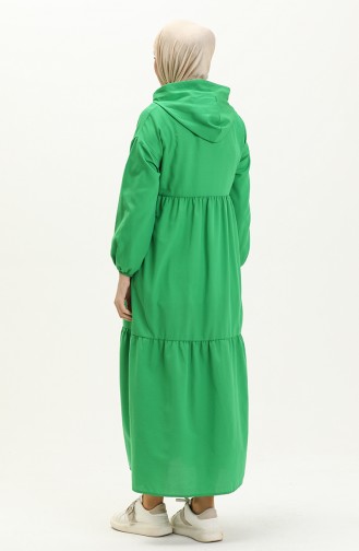 Terry Cotton Hooded Dress 24Y8884-04 Green 24Y8884-04