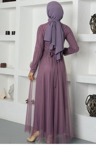 Dark Lilac İslamitische Avondjurk 2596