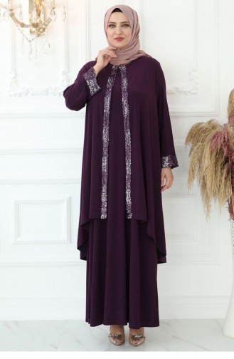 Zwetschge Hijab-Abendkleider 2691