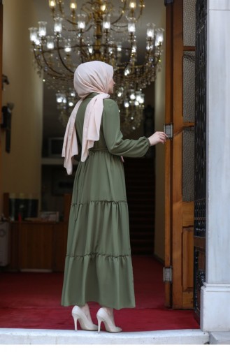 Khaki Hijab Dress 2699