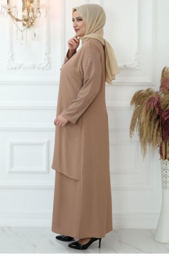 Amine Hüma Suzan Abendkleid Nerz 2746