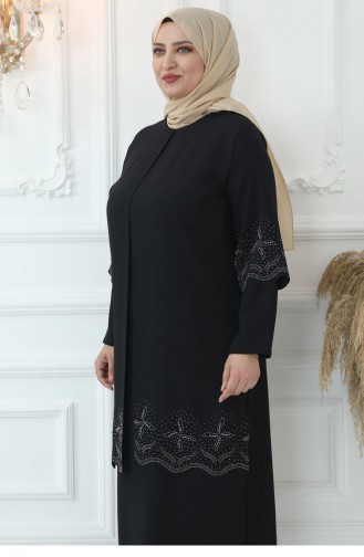 Schwarz Hijab Kleider 2757