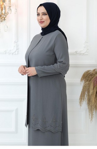فستان رمادي 2759