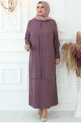 Robe Hijab Rose Pâle 2760