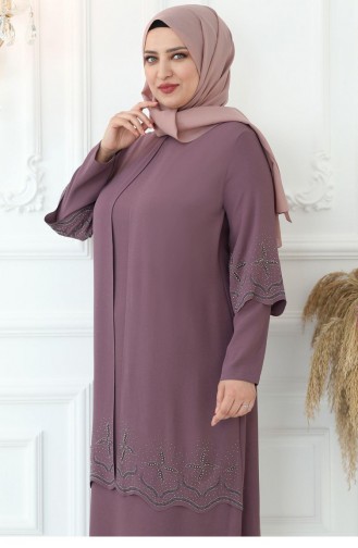 Robe Hijab Rose Pâle 2760