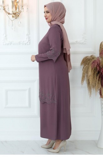 Robe Hijab Rose Pâle 2760