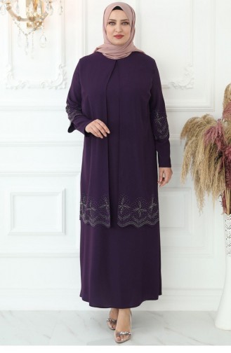 Plum Hijab Dress 2761