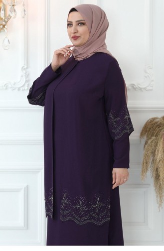 Plum Hijab Dress 2761