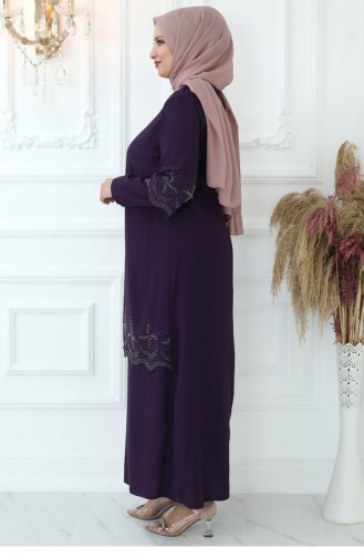 Plum Hijab Dress 2761