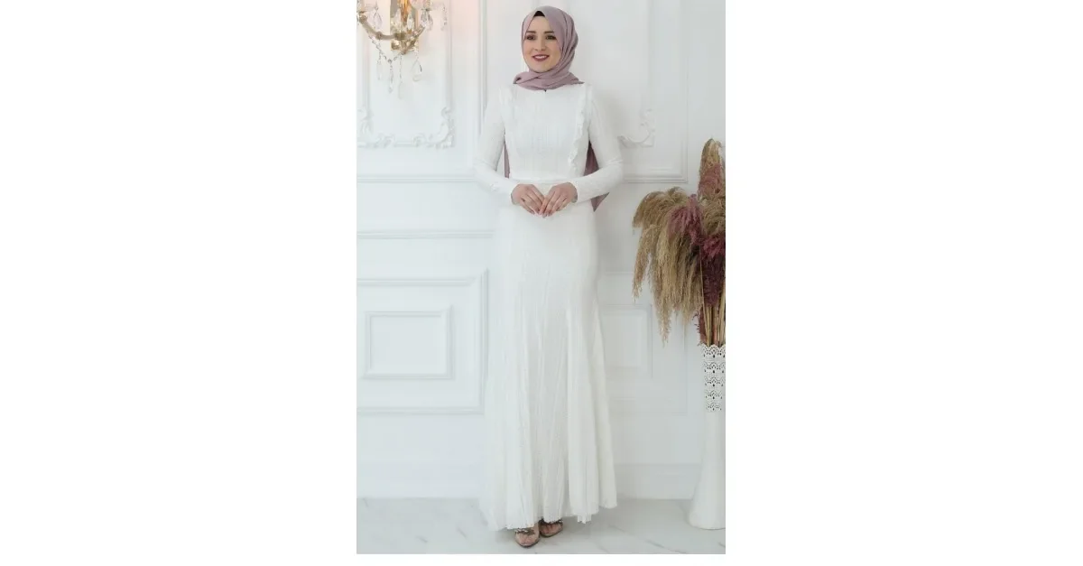 sachin and babi light blue dress Lotus Blossom Instant Wrap Hijab
