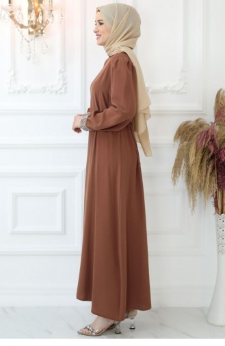 Amine Hüma İdil Hijab Kleid Kamel 2784