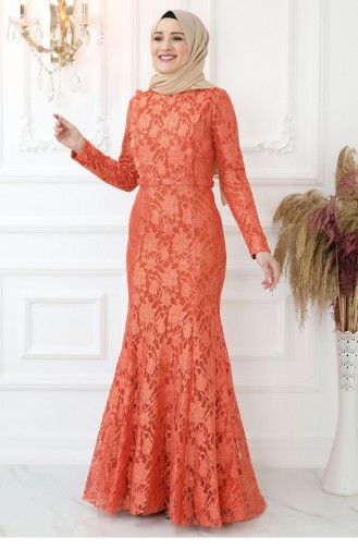 Robe De Soirée Belinay Orange 2799