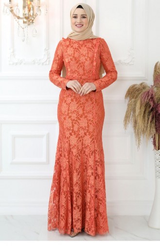 Robe De Soirée Belinay Orange 2799