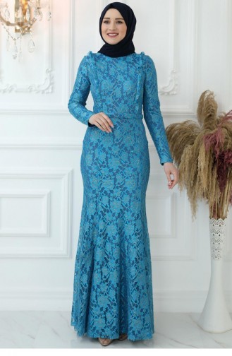 Belinay Abendkleid Blau 2800