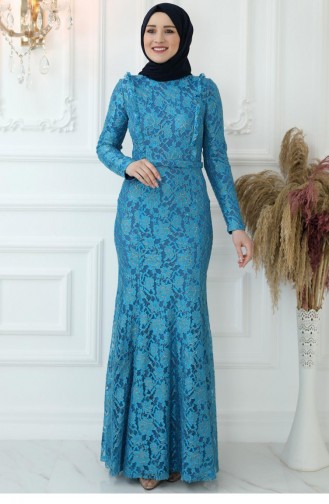 Robe De Soirée Belinay Bleu 2800