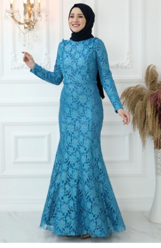 Robe De Soirée Belinay Bleu 2800