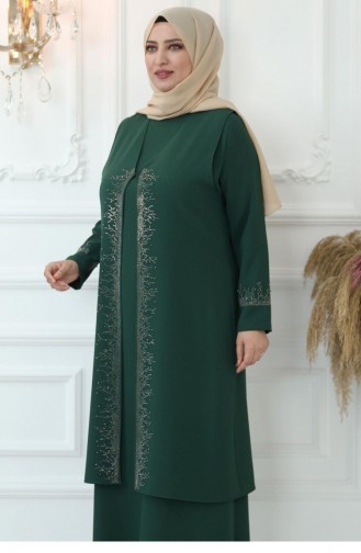 Habillé Hijab Vert emeraude 2807
