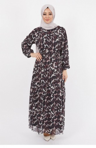 Weinrot Hijab Kleider 14233
