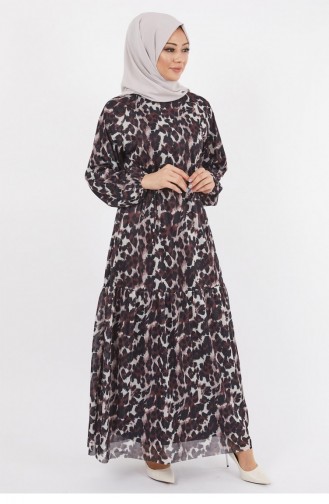 Weinrot Hijab Kleider 14233